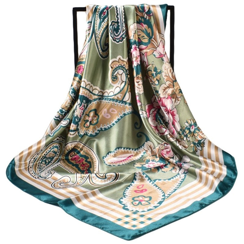 Vintage Botanical Floral Pattern Square Scarf