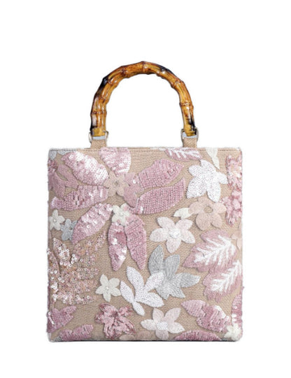 Retro Sequin Embroidered Tote Bag