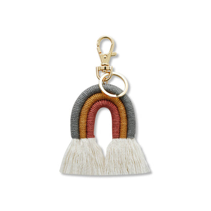 Creative Pendant Bohemian Tassel Bag Pendant Rainbow Keychain