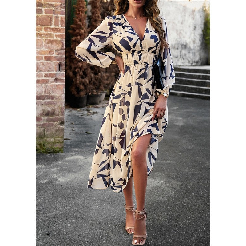 Bohemian Resort Casual Printed Long Skirt