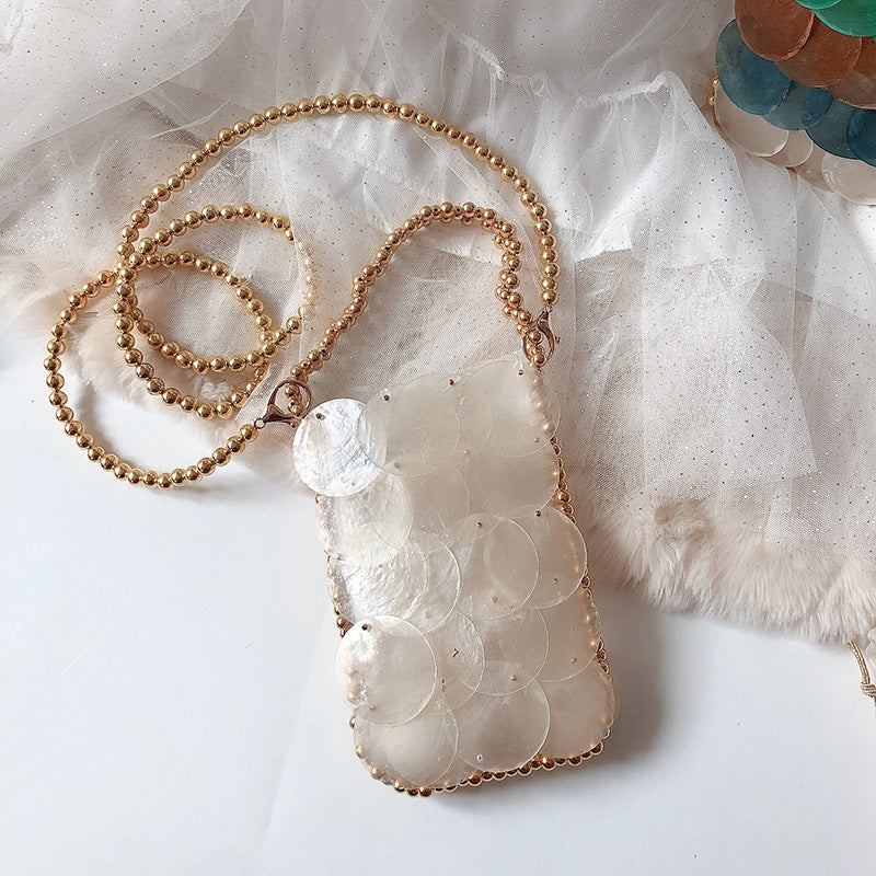 Colorful Shell Beads Chain Handmade Bags