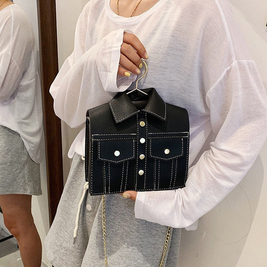 Plain One Shoulder Crossbody Chain Bag