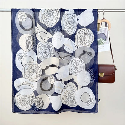 Printed Pattern Long Warm Scarf