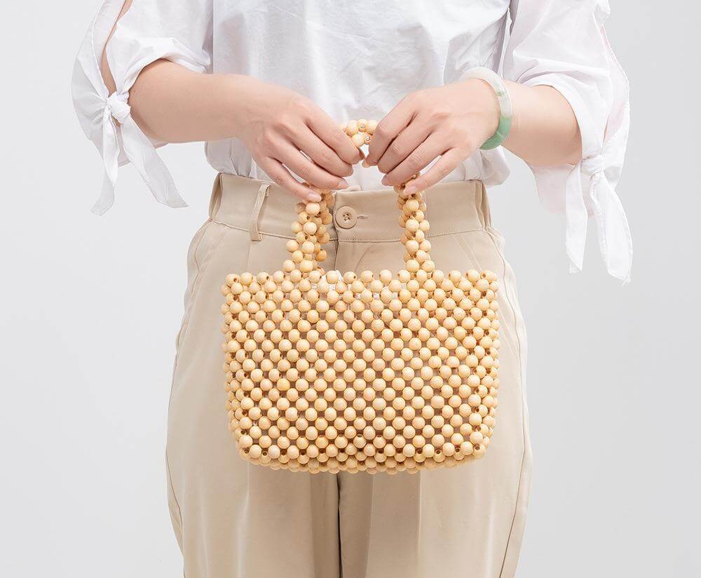 Simple Wooden Bead Commuter Bag
