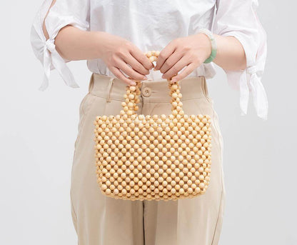 Simple Wooden Bead Commuter Bag