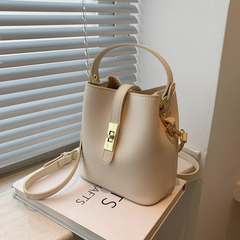 PU Leather Crossbody Bucket Bag