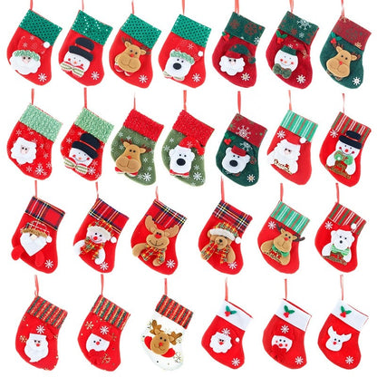 Christmas Socks Gift Bag Small Christmas Socks Pendant Christmas Tree Pendant