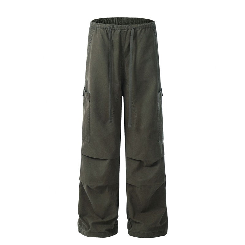 Drawstring Parachute Cargo Pants