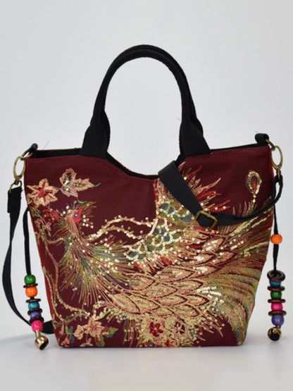 Peacock Embroidery Ethnic Bag