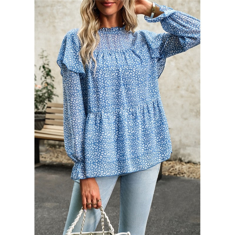 Lotus Lantern Sleeve Floral Shirt