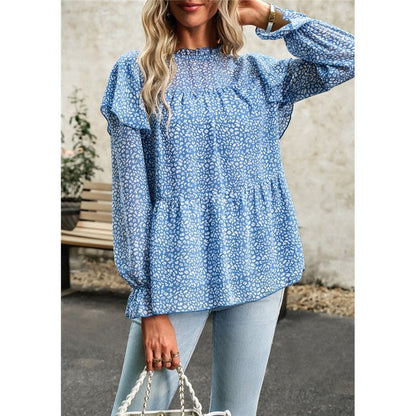 Lotus Lantern Sleeve Floral Shirt