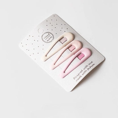 Pink Simple Star Love Hair Clips