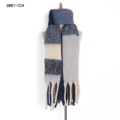 Stripe Tassel Soft Scarves