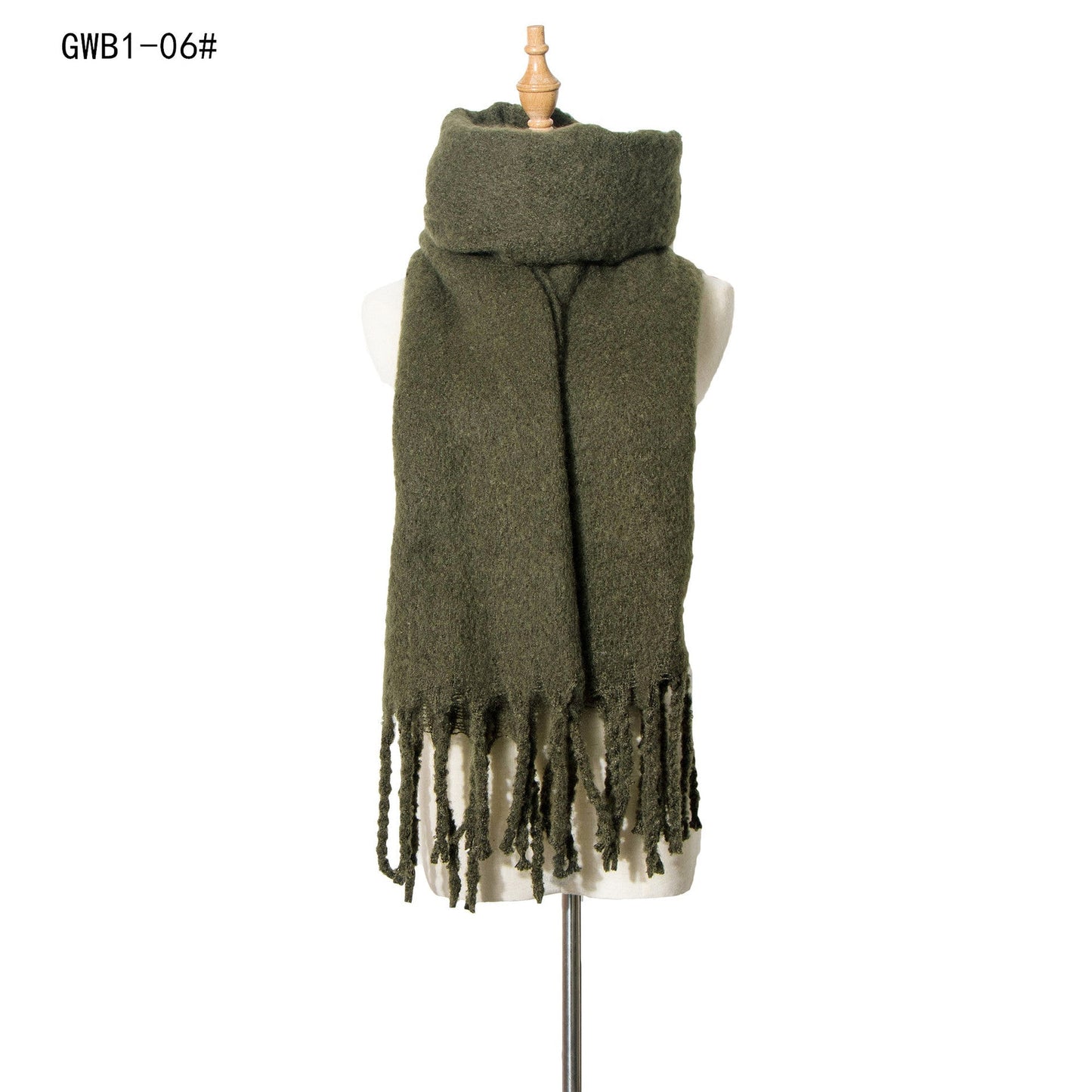 Solid Color Tassel Soft Scarves