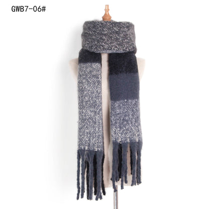 Stripe Tassel Soft Scarves