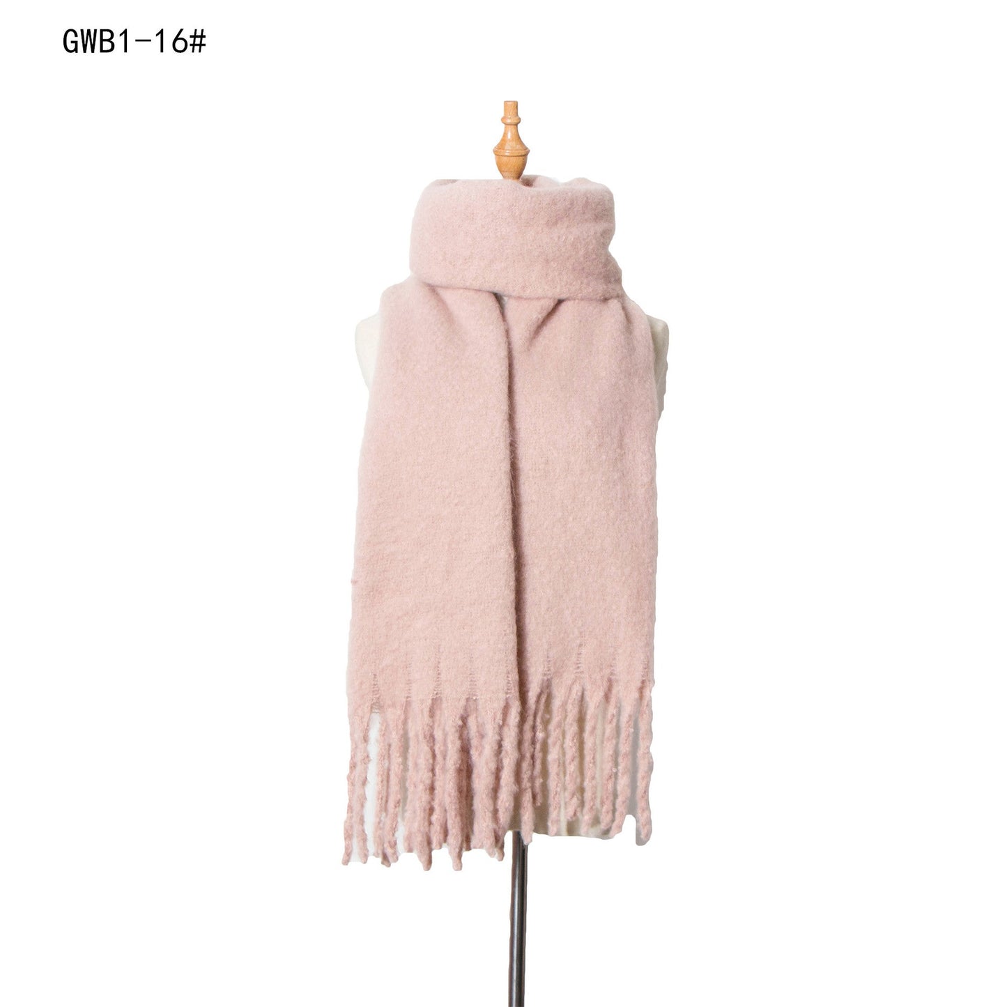 Solid Color Tassel Soft Scarves