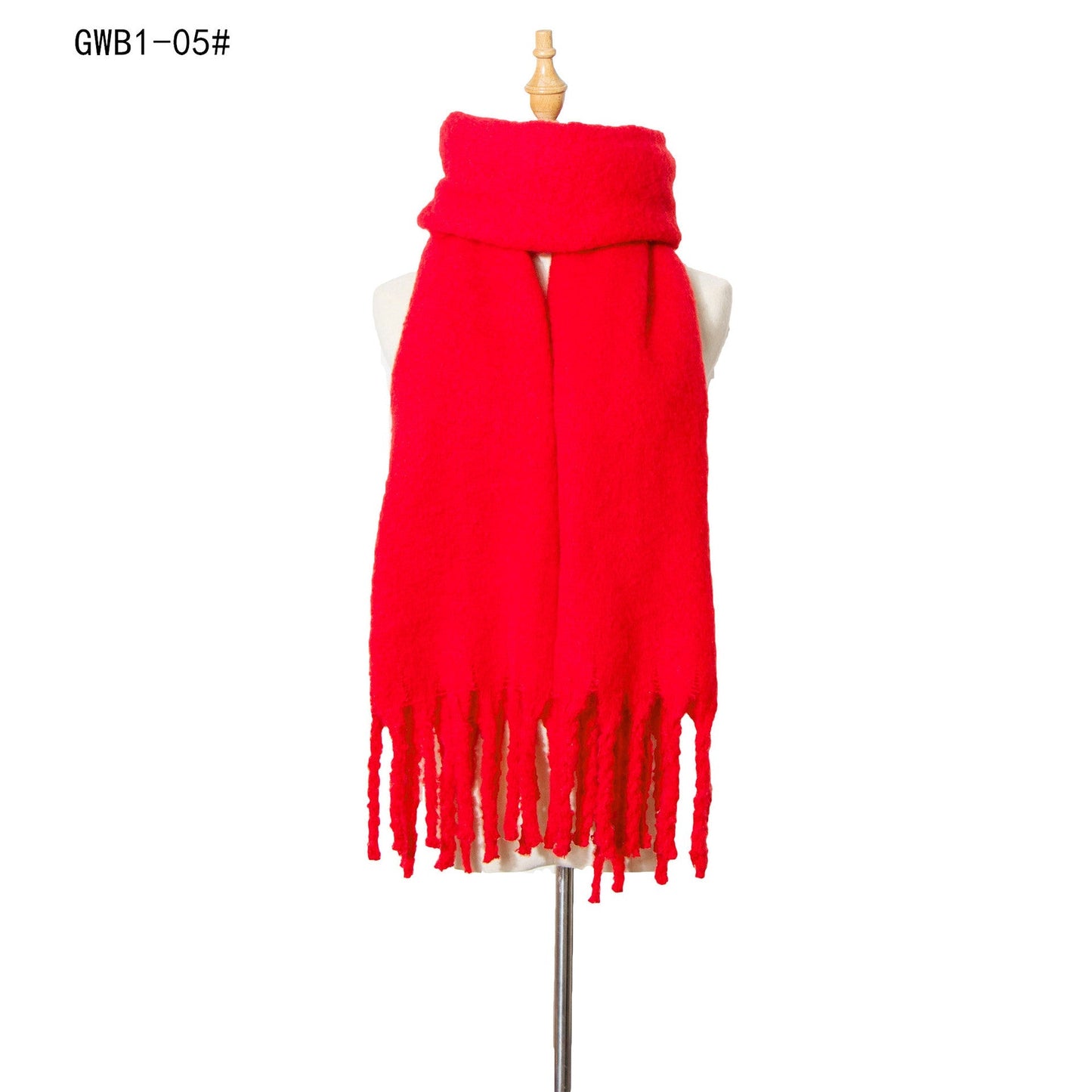 Solid Color Tassel Soft Scarves