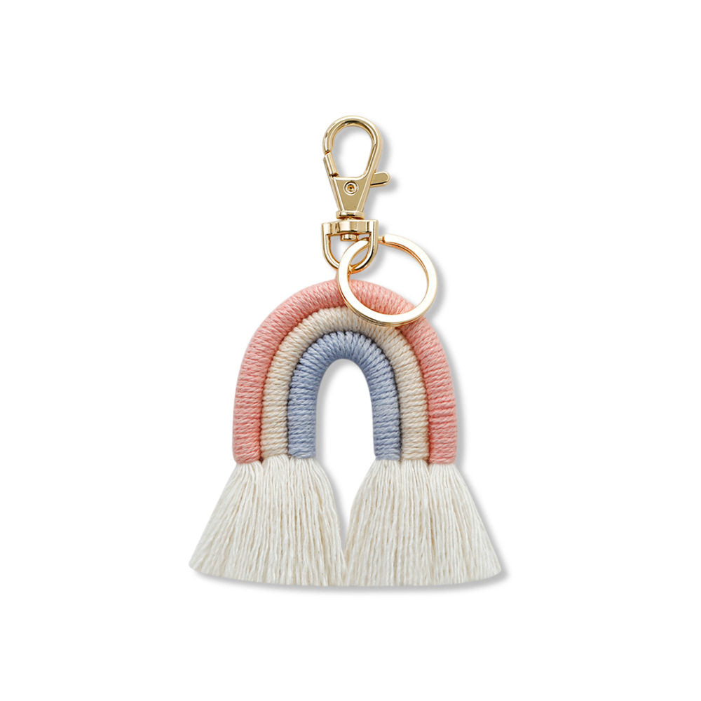 Creative Pendant Bohemian Tassel Bag Pendant Rainbow Keychain