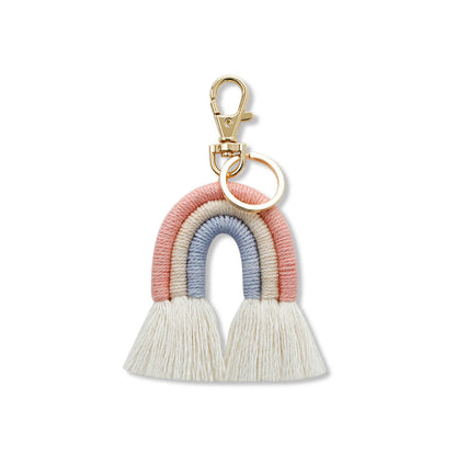 Creative Pendant Bohemian Tassel Bag Pendant Rainbow Keychain