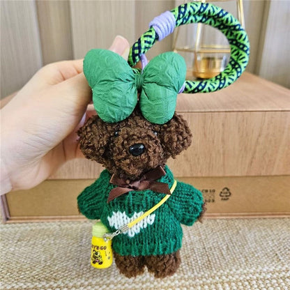 Cute Teddy Bear Keychain With Water Bottle Holder