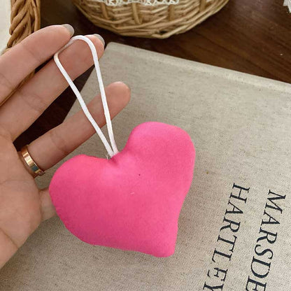 Sweet Floral Letter Embroidered Heart Bag Charm