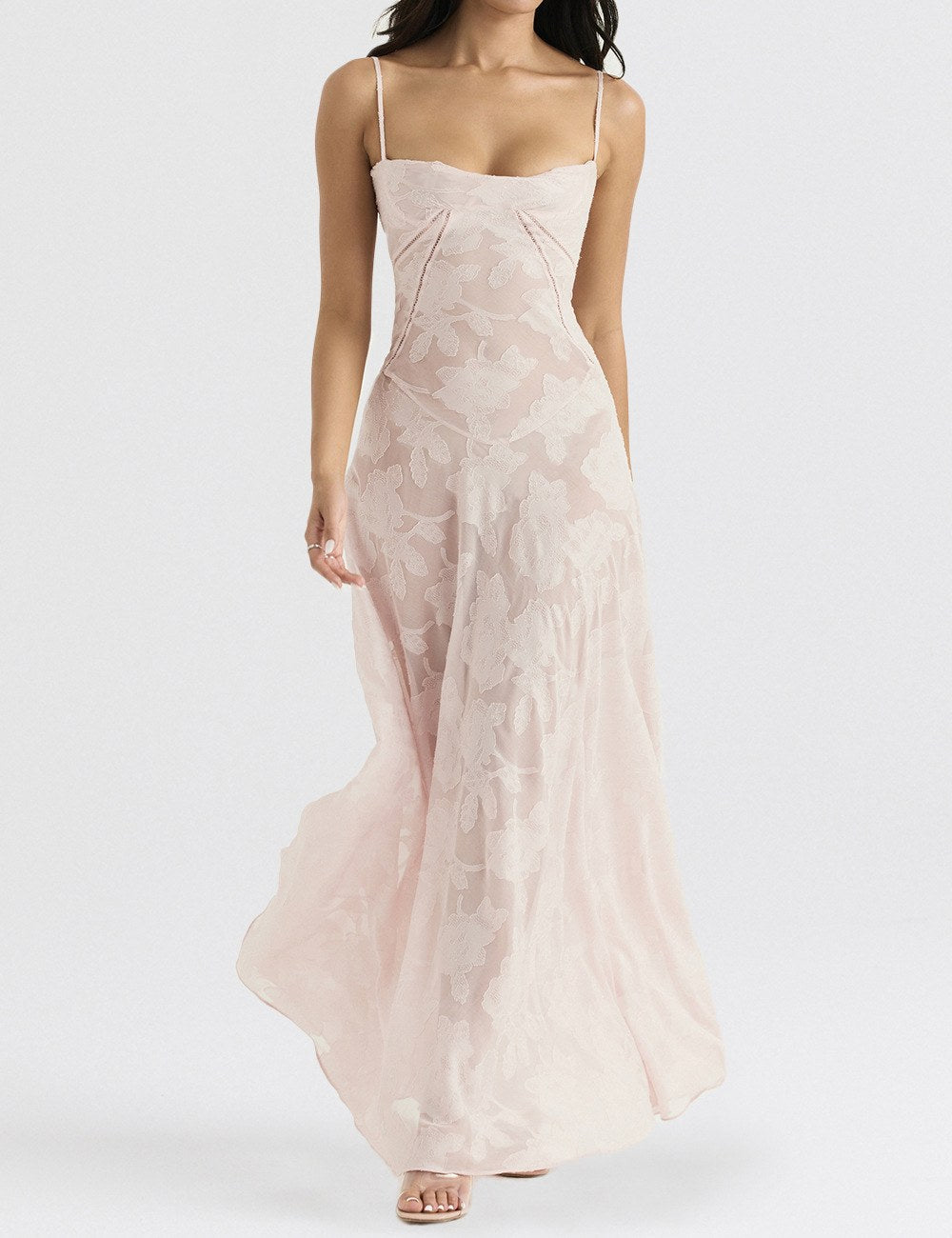 Backless String Tie Lace Sexy Long Dress