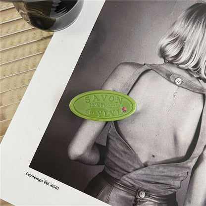 Elliptical Spring Alphabet Crystal Hair Clip