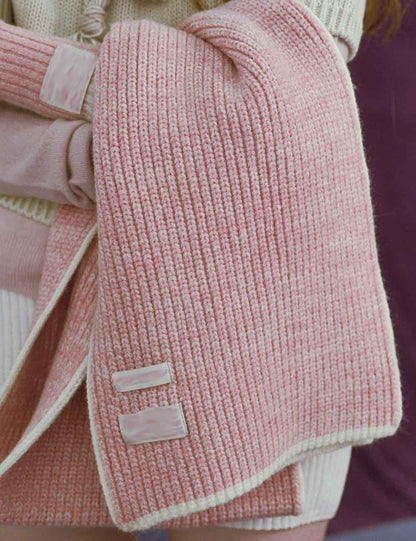 Simple Cozy Wool Blend Knit Winter Scarf