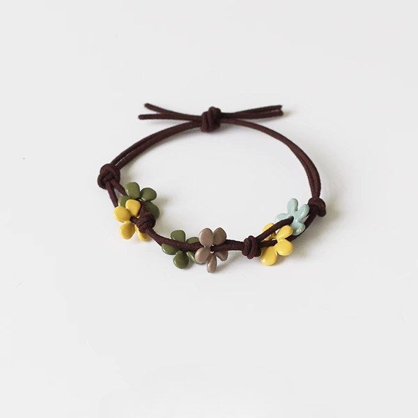 Colorful Flower Knot Hair Ties