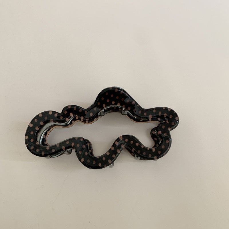 Color Block Polka Dots Hair Claw Clips