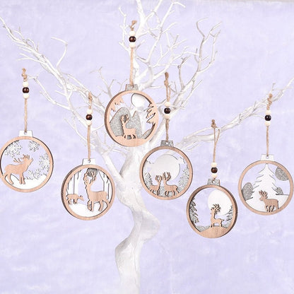 Christmas Wooden Candle Decorations