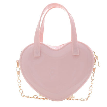 Candy Color Heart Shape Mini Handbag