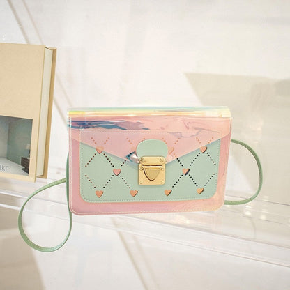 Fashion Contrast Crossbody Small Square Bag