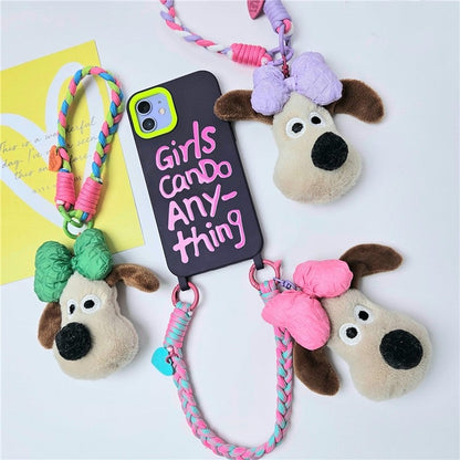 Cartoon Bow Dog Head Pendant