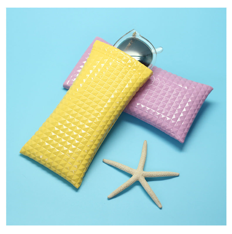 Trendy Protable  PU Leather Eyeglasses Pouch