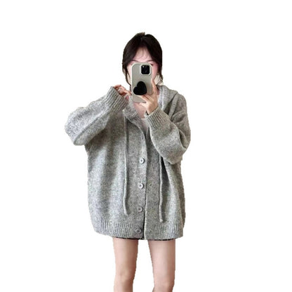 Hooded Knit Cardigan
