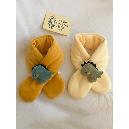 Baby Cute Cartoon Dinosaur Children Solid Color Scarf