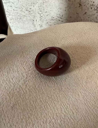 Minimalist Oval Resin Signet Ring