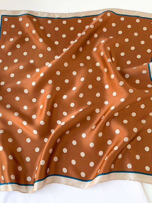 Polka-Dot Sun-Protection Small Square Scarf