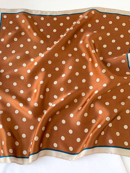 Polka-Dot Sun-Protection Small Square Scarf