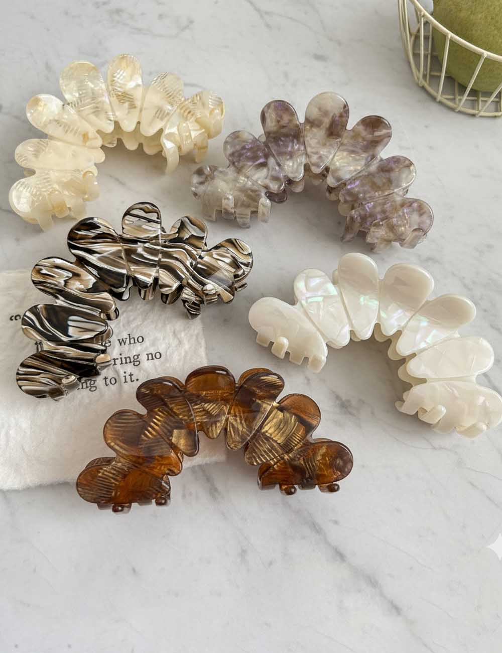 Elegant Geometric Acetate Hair Claw Clips