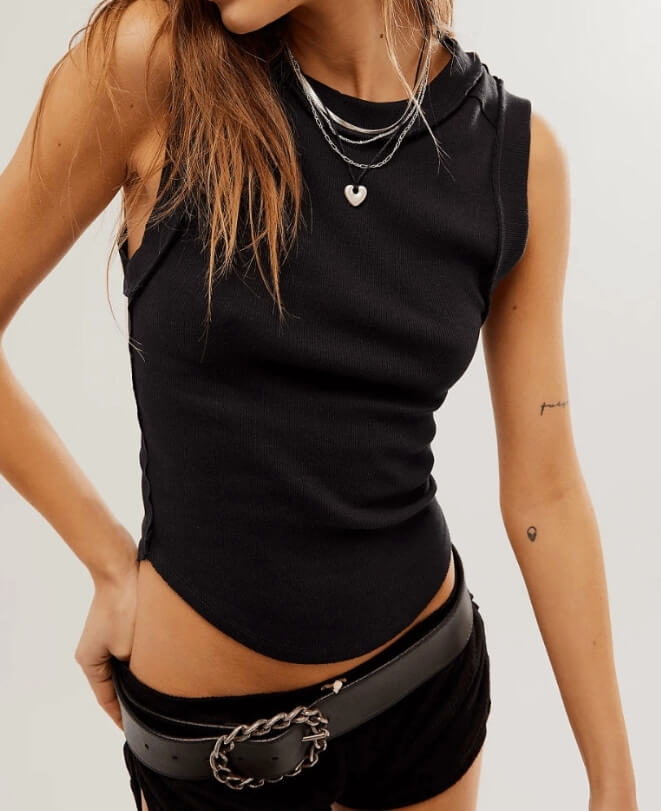 Basic Round Neck Ribbed Tank Tops