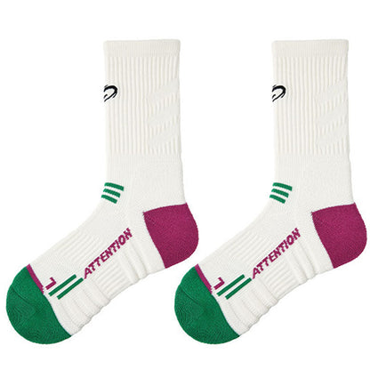 Sports Color Block Breathable Crew Socks
