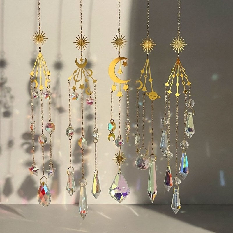 Star Moon Crystal Home Hangings