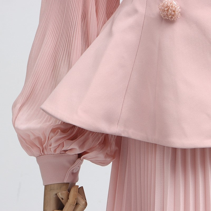 Fashion Luxury Two Piece Dress Floral Mesh