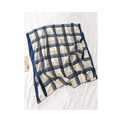 Plaid Stylish Sun-Proof Silk Scarf