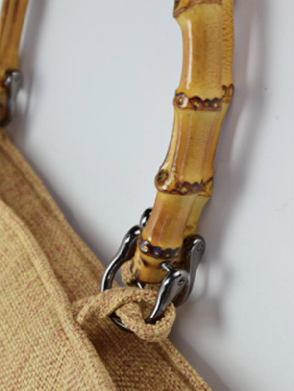 Retro Embroidered Zipper Tote Bag