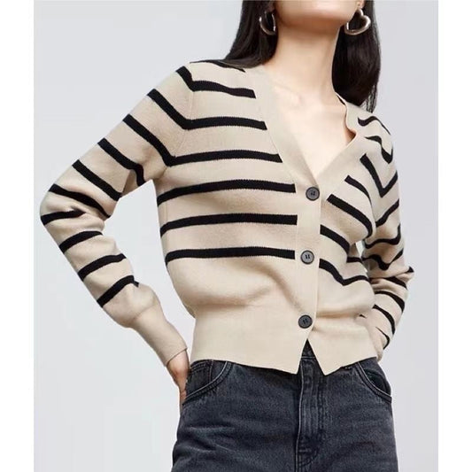 Striped Knit Cardigan