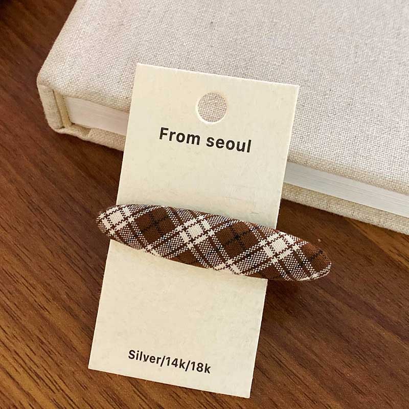 Color Block Geometric Plaid Hair Clip