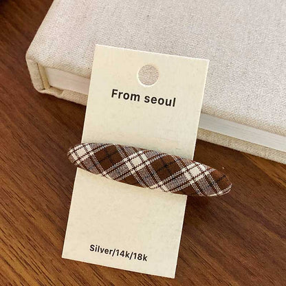 Color Block Geometric Plaid Hair Clip